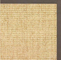 Sand Sisal Rug with Silver Shadow Cotton Border - Free Shipping 1