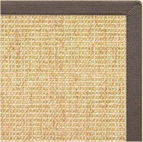 Sand Sisal Rug with Silver Shadow Cotton Border - Free Shipping