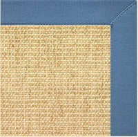 Sand Sisal Rug with Slate Blue Cotton Border - Free Shipping 3