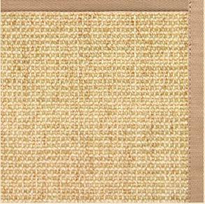 Sand Sisal Rug with Straw Cotton Border - Free Shipping