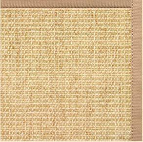 Sand Sisal Rug with Straw Cotton Border