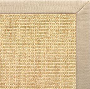 Sand Sisal Rug with Taupe Linen Border - Free Shipping