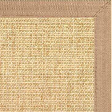 Sand Sisal Rug with Wheat Extra Wide Canvas Border - Free Shipping