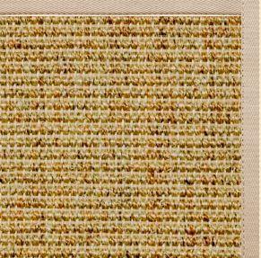 Spice Sisal Rug with Alabastor Cotton Border - Free Shipping