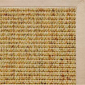 Spice Sisal Rug with Alabastor Cotton Border - Free Shipping