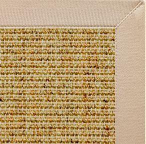 Spice Sisal Rug with Alabastor Cotton Border - Free Shipping