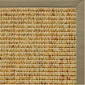 Spice Sisal Rug with Basil Green Cotton Border - Free Shipping