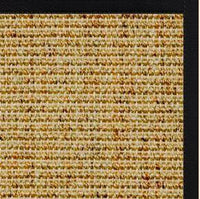 Spice Sisal Rug with Black Onyx Cotton Border - Free Shipping 1