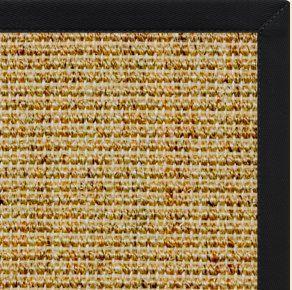 Spice Sisal Rug with Black Onyx Cotton Border - Free Shipping