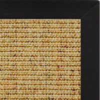Spice Sisal Rug with Black Onyx Cotton Border - Free Shipping 3