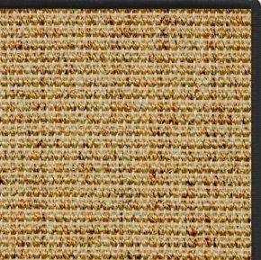 Spice Sisal Rug with Black Serged Border