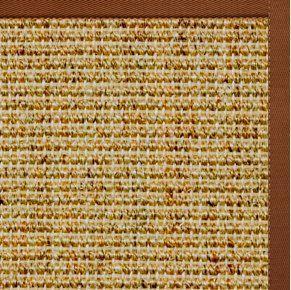 Spice Sisal Rug with Burnt Sienna Cotton Border - Free Shipping