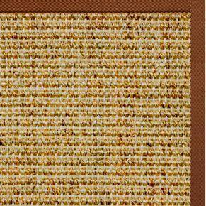 Spice Sisal Rug with Burnt Sienna Cotton Border
