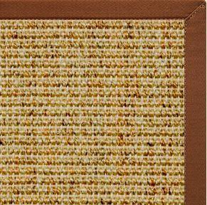 Spice Sisal Rug with Burnt Sienna Cotton Border - Free Shipping