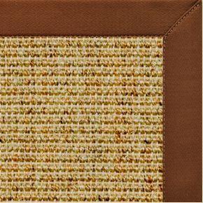 Spice Sisal Rug with Burnt Sienna Cotton Border - Free Shipping