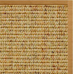 Spice Sisal Rug with Butter Rum Cotton Border - Free Shipping