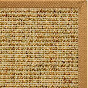 Spice Sisal Rug with Butter Rum Cotton Border - Free Shipping