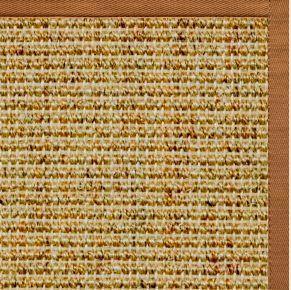 Spice Sisal Rug with Caramel Cotton Border