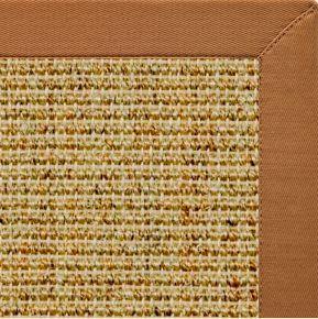 Spice Sisal Rug with Caramel Cotton Border - Free Shipping