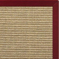 Spice Sisal Rug with Cardinal Red Cotton Border - Free Shipping 2
