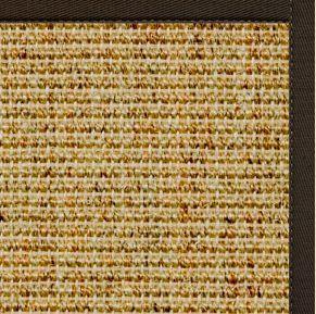 Spice Sisal Rug with Chocolate Cotton Border - Free Shipping