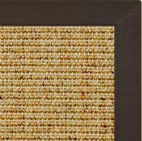 Spice Sisal Rug with Chocolate Cotton Border - Free Shipping