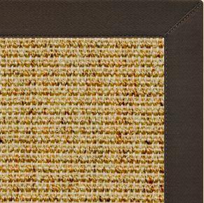 Spice Sisal Rug with Chocolate Cotton Border