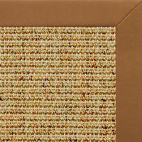Spice Sisal Rug with Cinnamon Faux Leather Border - Free Shipping 2
