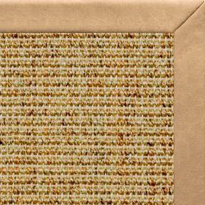 Spice Sisal Rug with Desert Faux Leather Border - Free Shipping
