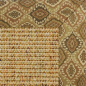 Spice Sisal Rug with Earth Tapestry Border - Free Shipping