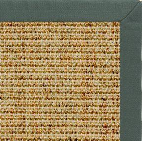 Spice Sisal Rug with Green Linen Border - Free Shipping