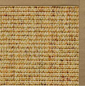 Spice Sisal Rug with Green Mist Cotton Border - Free Shipping