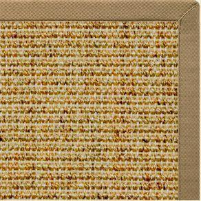 Spice Sisal Rug with Green Mist Cotton Border - Free Shipping