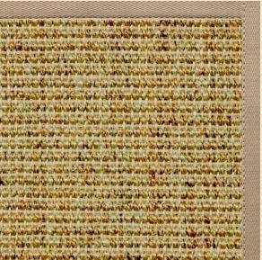 Spice Sisal Rug with Ivory Blush Cotton Border - Free Shipping
