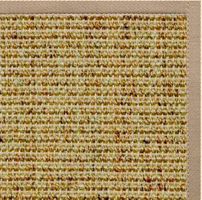 Spice Sisal Rug with Ivory Blush Cotton Border