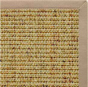 Spice Sisal Rug with Ivory Blush Cotton Border - Free Shipping