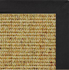 Spice Sisal Rug with Lava Black Cotton Border - Free Shipping
