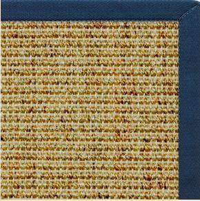 Spice Sisal Rug with Marina Blue Cotton Border alternate view