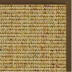Spice Sisal Rug with Marsh Brown Cotton Border - Free Shipping
