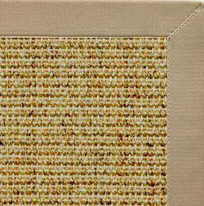 Spice Sisal Rug with Moon Rock Gray Cotton Border - Free Shipping