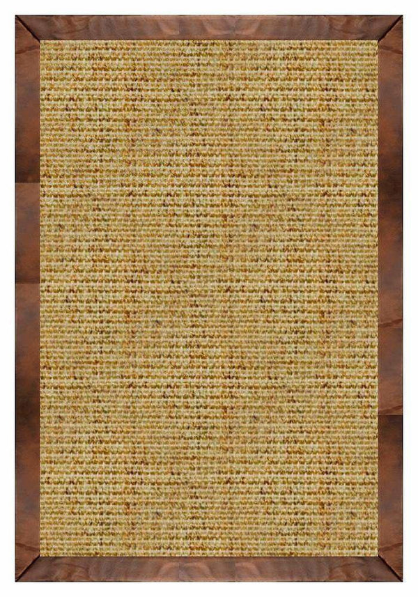 Spice Sisal Rug with Oak Leather Border alternate view