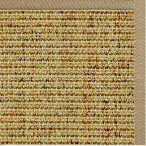 Spice Sisal Rug with Oatmeal Brown Cotton Border - Free Shipping