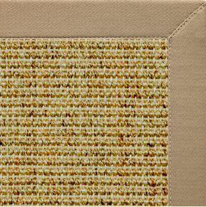Spice Sisal Rug with Oatmeal Brown Cotton Border - Free Shipping
