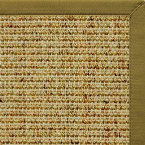 Spice Sisal Rug with Olive Green Cotton Border - Free Shipping