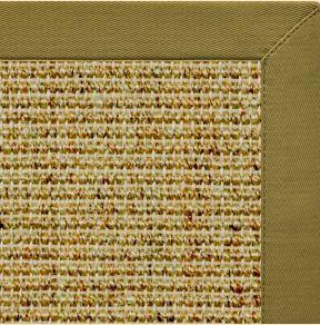 Spice Sisal Rug with Olive Green Cotton Border - Free Shipping