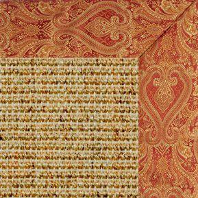 Spice Sisal Rug with Paisley Tapestry Border - Free Shipping