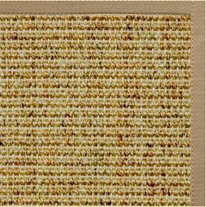 Spice Sisal Rug with Pale Ash Cotton Border