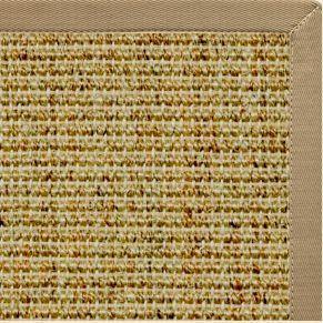 Spice Sisal Rug with Pale Ash Cotton Border - Free Shipping