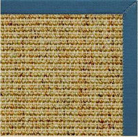 Spice Sisal Rug with Paradise Blue Cotton Border - Free Shipping 2