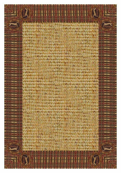 Area Rugs - Sustainable Lifestyles Spice Sisal Rug With PGA Tour Golf Tapestry Border